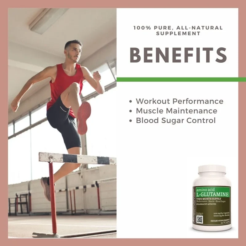 L-Glutamine 1000 mg 60 gélules végétaliennes
