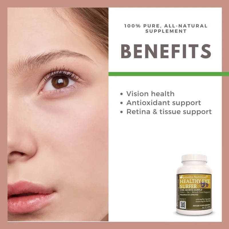 Healthy Eye Surfer™ Vitamines pour la vision 1000 mg 60 capsules végétaliennes