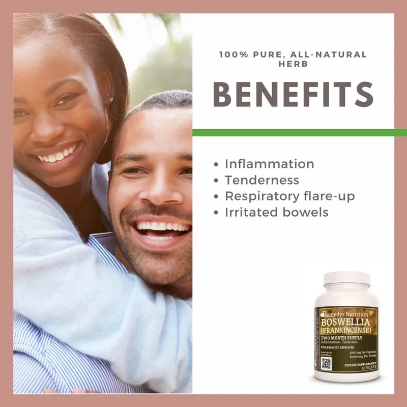 Boswellia (encens) 1000 mg 60 capsules végétaliennes