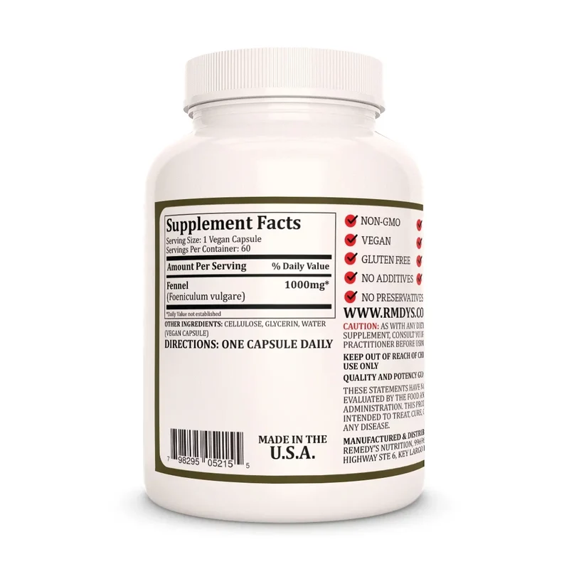 Fenouil 1000 mg, 60 gélules végétaliennes