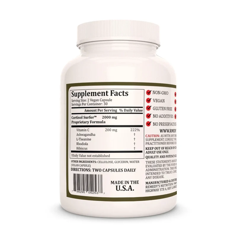 Cortisol Surfer™ 1000 mg, 60 capsules végétaliennes
