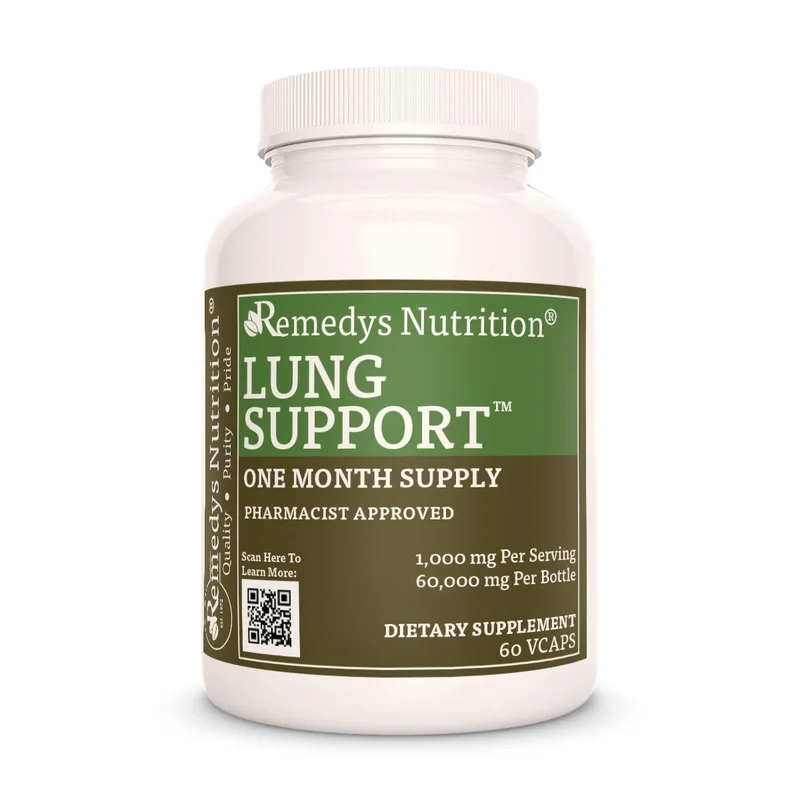 Vitamines pour les poumons Lung Support™ 1000 60 mg, XNUMX capsules végétaliennes