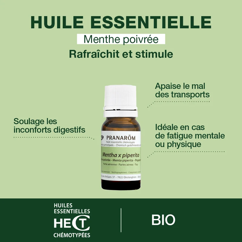 Huile Essentielle de Menthe poivrée - Bio