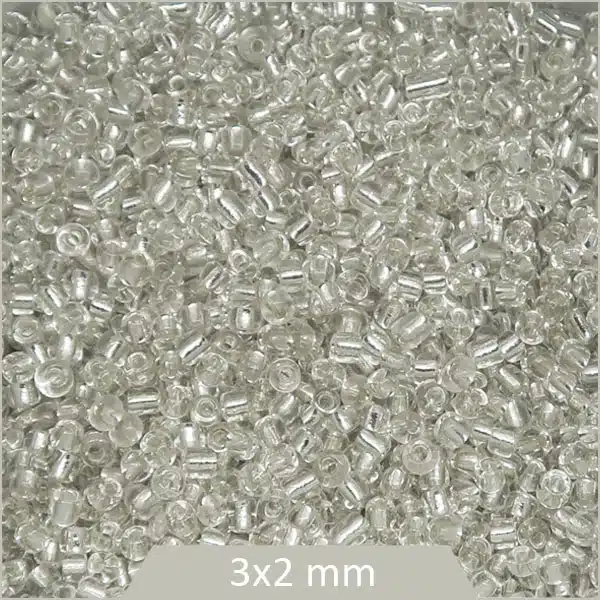 40 g de perles rocailles transparentes 2 mm