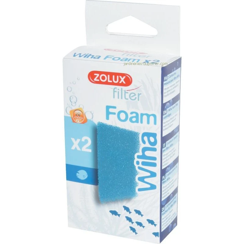 Zolux Lot de 2 mousses pour filtre Wiha