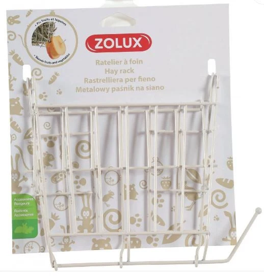 Zolux Ratelier à foin en métal beige 20 x 6 x 18 cm