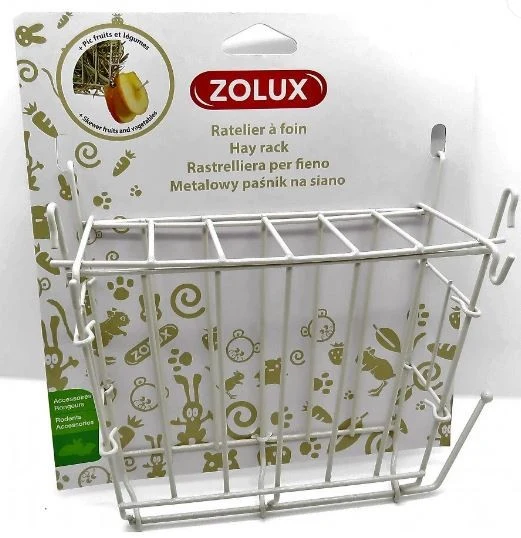 Zolux Ratelier à foin en métal beige 20 x 6 x 18 cm