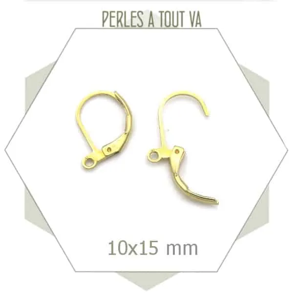 24 dormeuses en laiton brut pour boucles d'oreilles