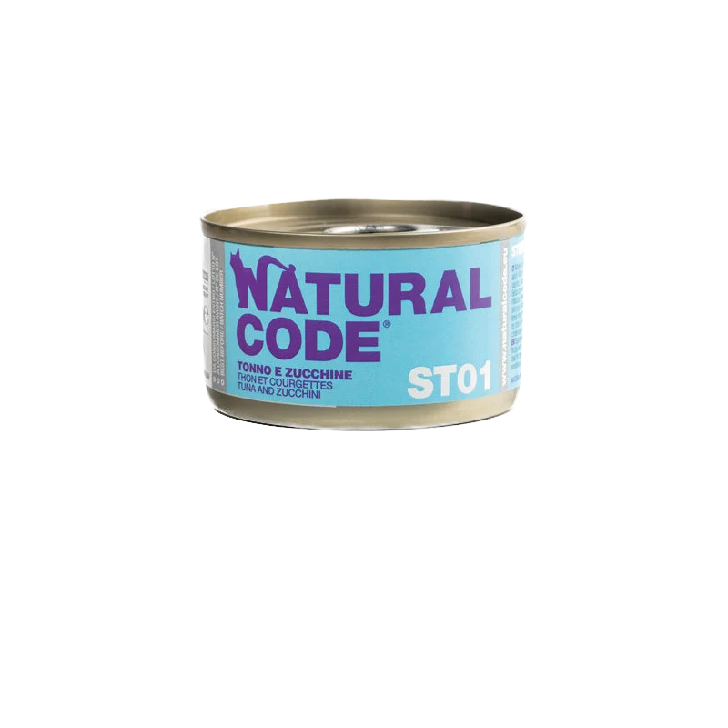 Pâtée pour chats stérilisés - Natural Code (thon & courgettes)