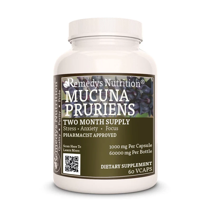 Mucuna Pruriens 1000 mg, 60 gélules végétaliennes