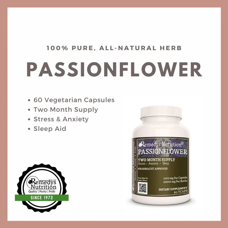 Passiflore 1000 mg, 60 capsules végétaliennes