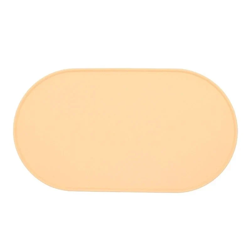 Tapis beige pour gamelle chien