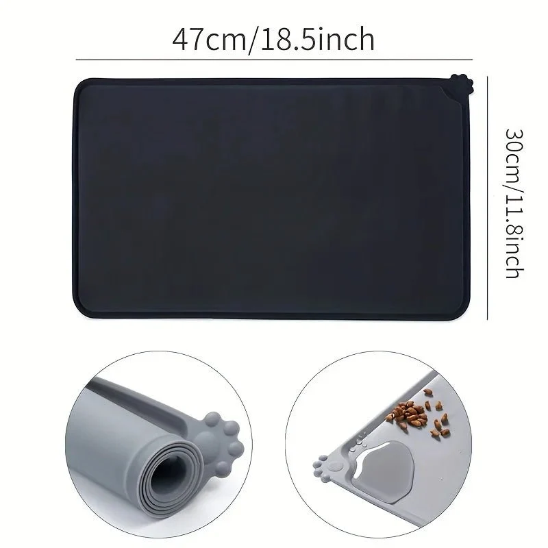 Tapis chien gamelle avec rebord