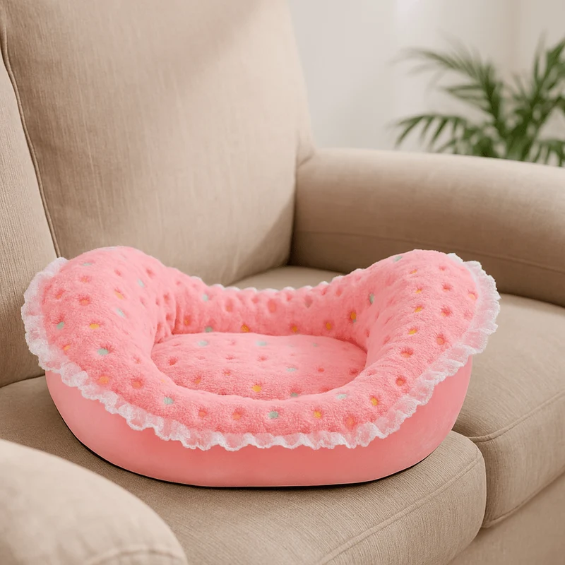 Petit panier rose pour tout petit chien