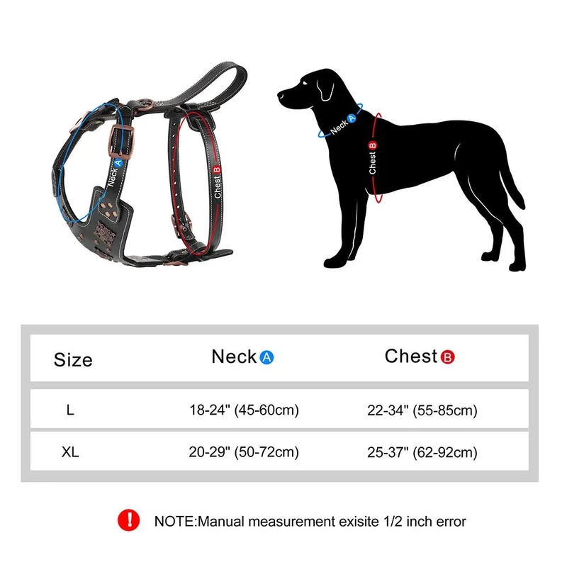 Harnais cuir gros chien