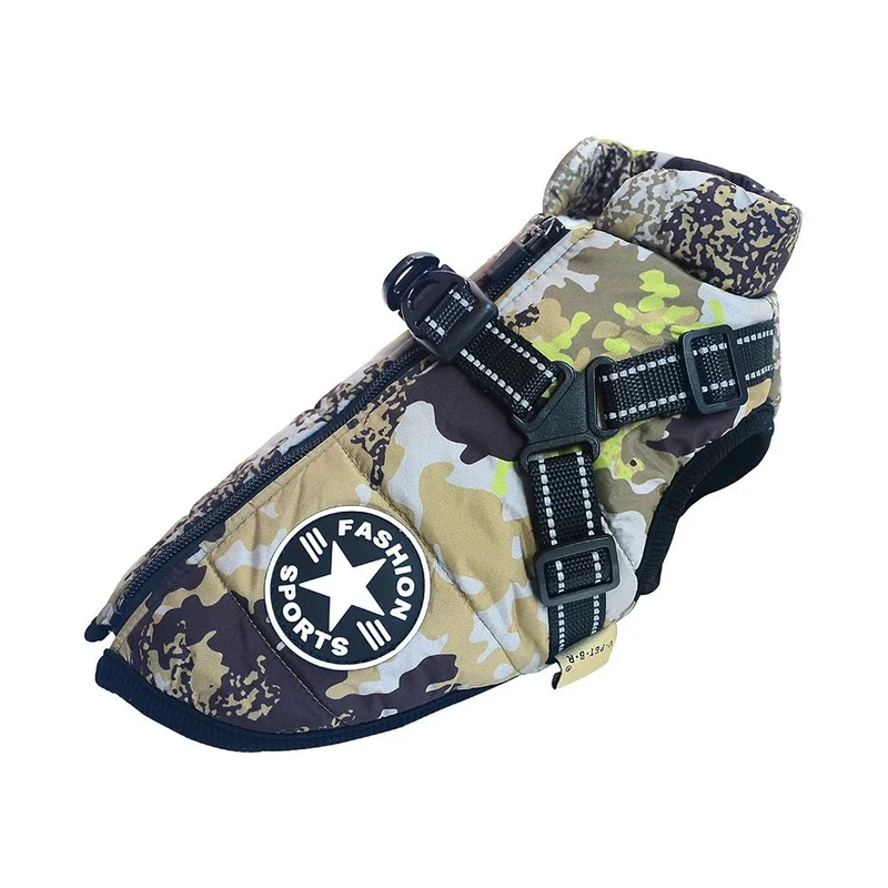 Manteau pour petit chien avec harnais intégré