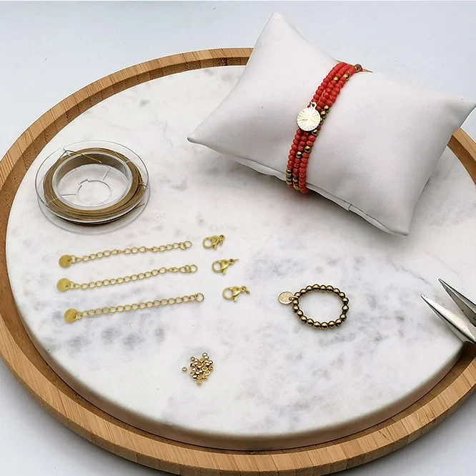 Kit découverte bijoux sur fil câblé, doré