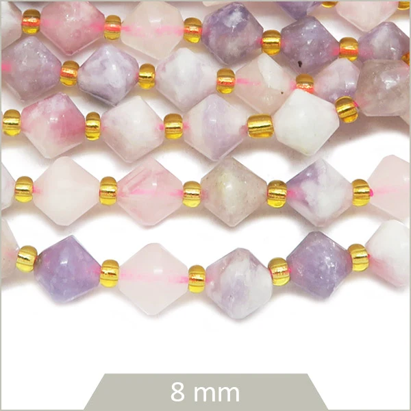 Env. 35 perles toupies en Tourmaline, 8 mm