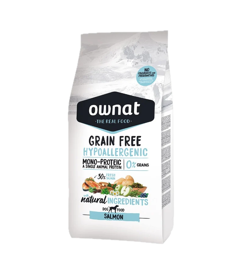 Croquettes OWNAT - Prime Grain Free Hypoallergénique (Saumon)