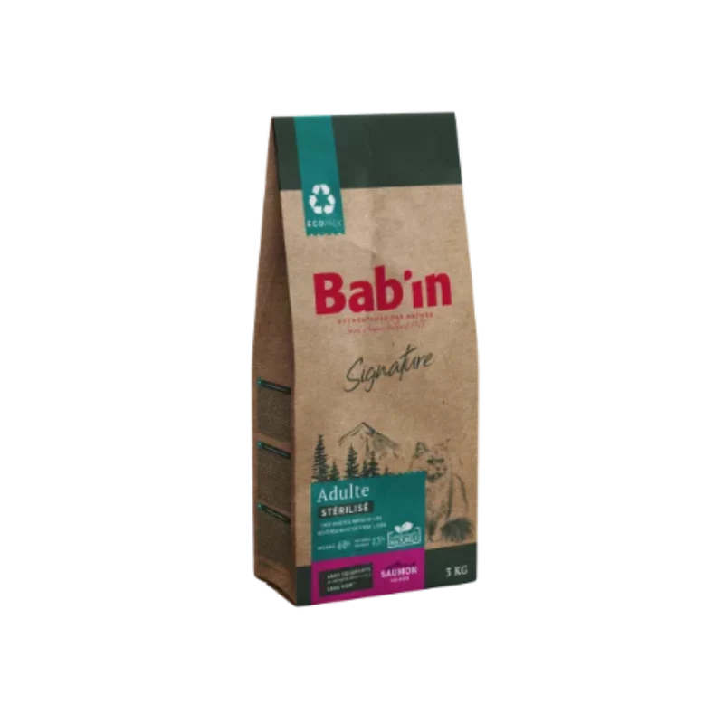 Croquettes pour chat - Adulte Stérilisé - Saumon - Bab'in Signature