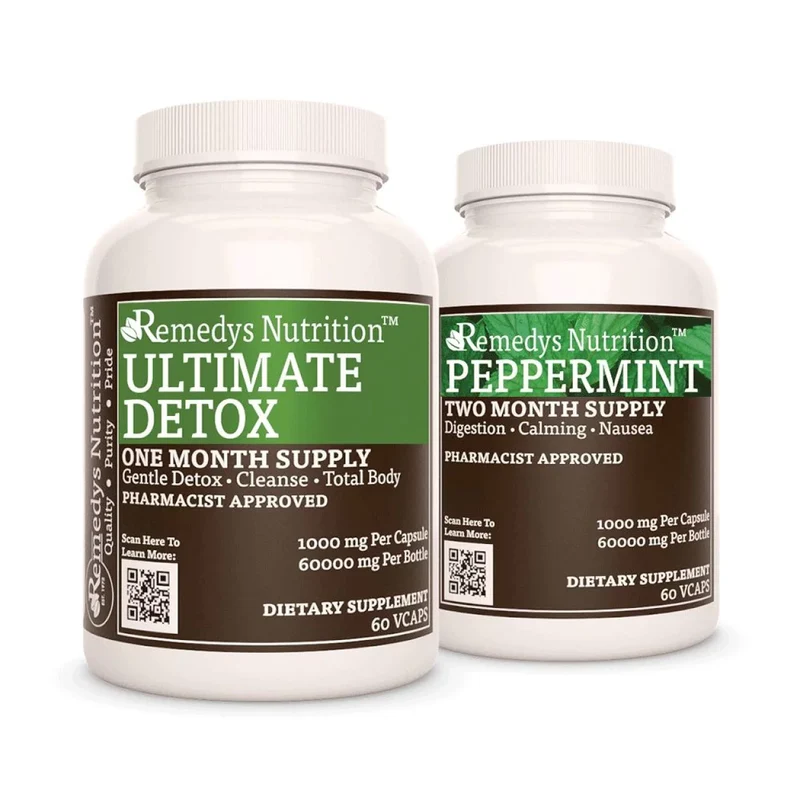Pack d'énergie contre la diarrhée™ Deux flacons de 1000 60 mg, XNUMX capsules