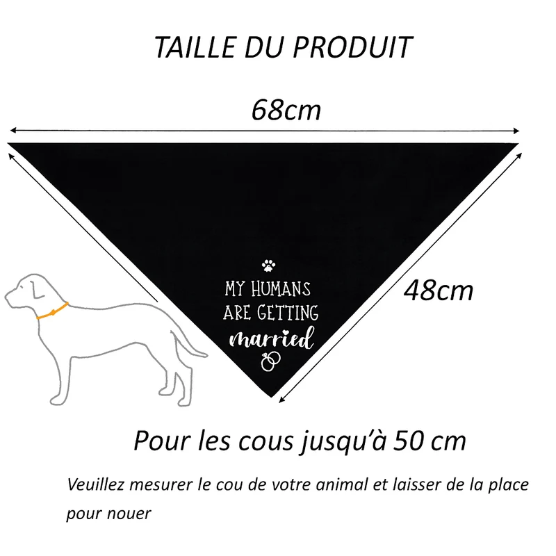 Bandana de mariage pour chien