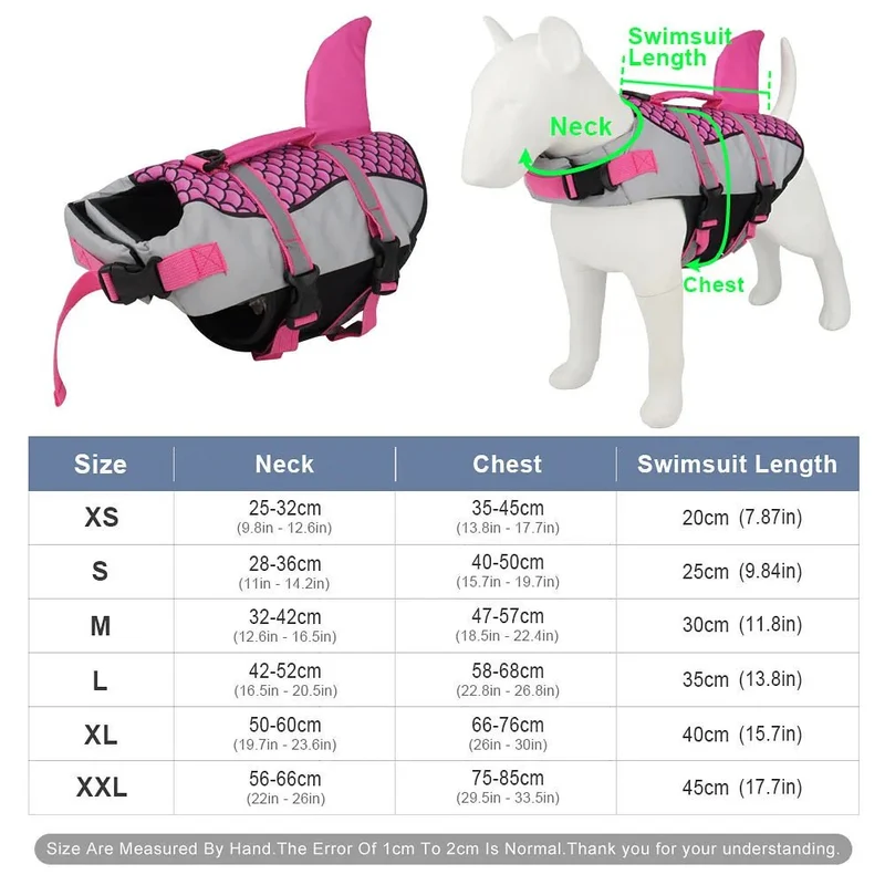 Gilet de sauvetage requin pour chien