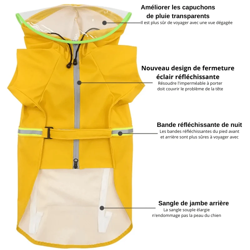 Imperméable voyant pour chien