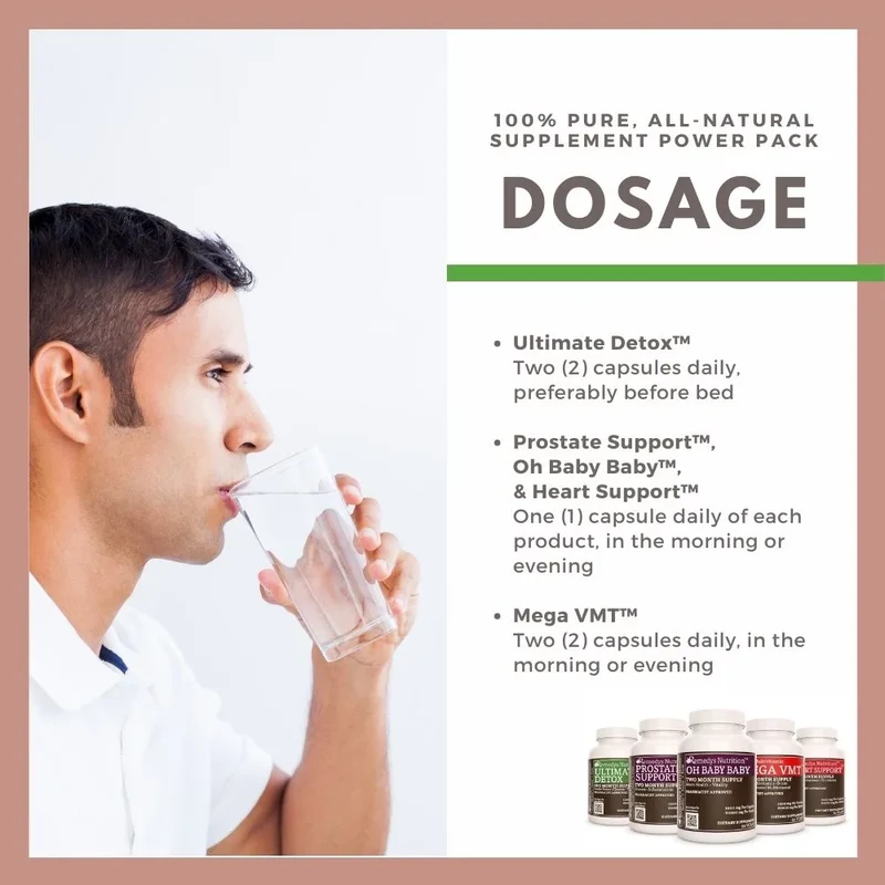 Pack d'énergie pour la santé masculine™, cinq flacons de capsules