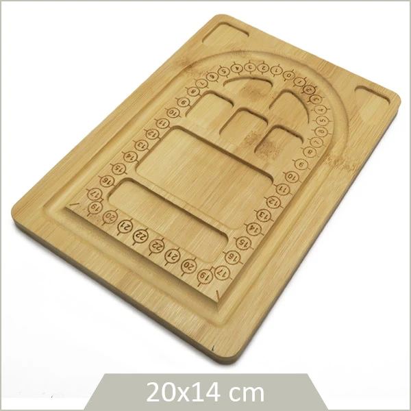 1 plateau de montage pour bijoux en bambou