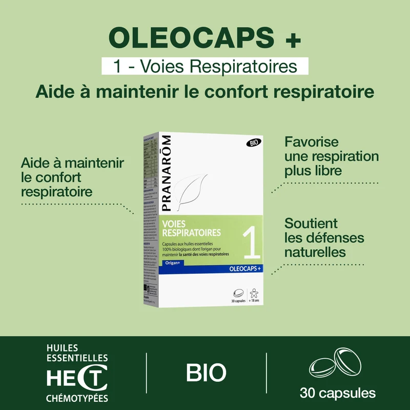 Oleocaps 1 - Capsules Voies respiratoires - Bio