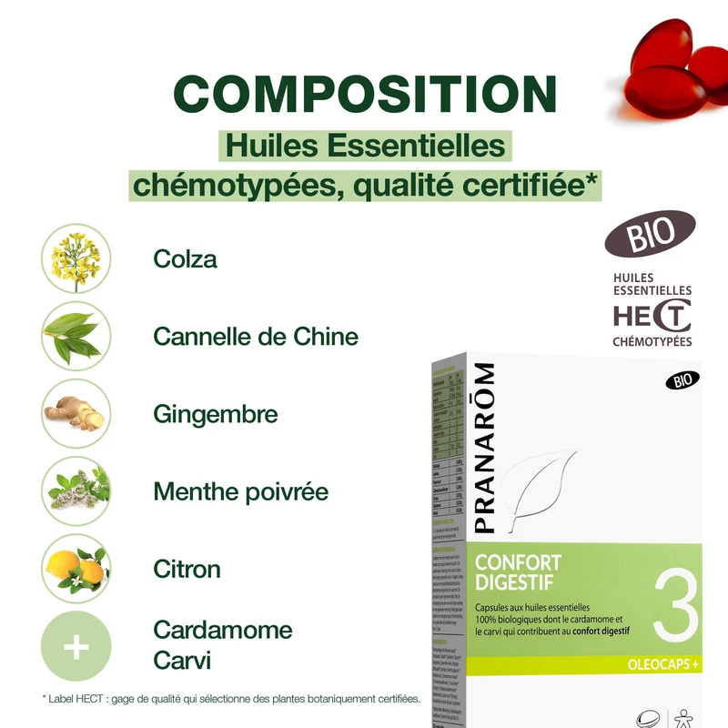 Oleocaps n°3 - Confort digestif - Bio