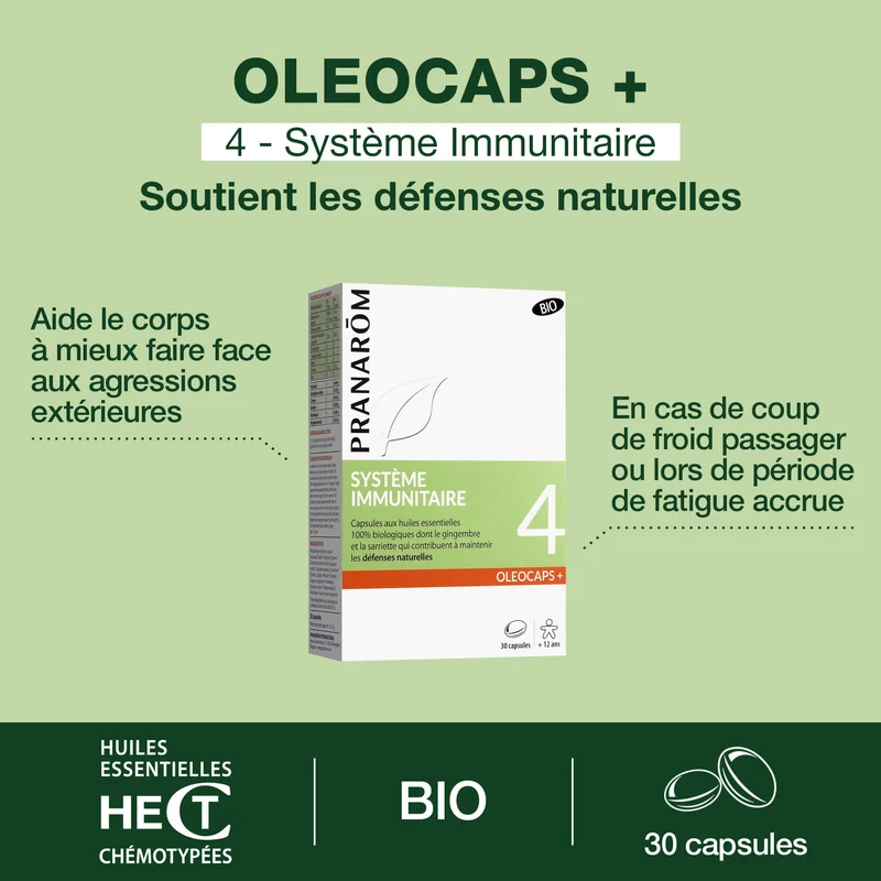 Oleocaps 4 - Capsules Système immunitaire - Bio