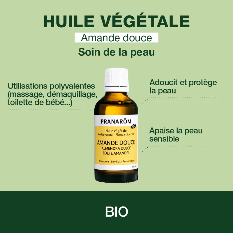 Huile Végétale d'Amande douce - Bio