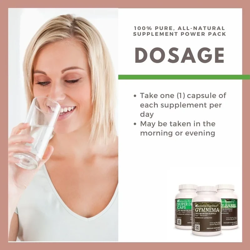 Pack d'énergie pour la glycémie™, trois flacons de 1000 60 mg, XNUMX capsules