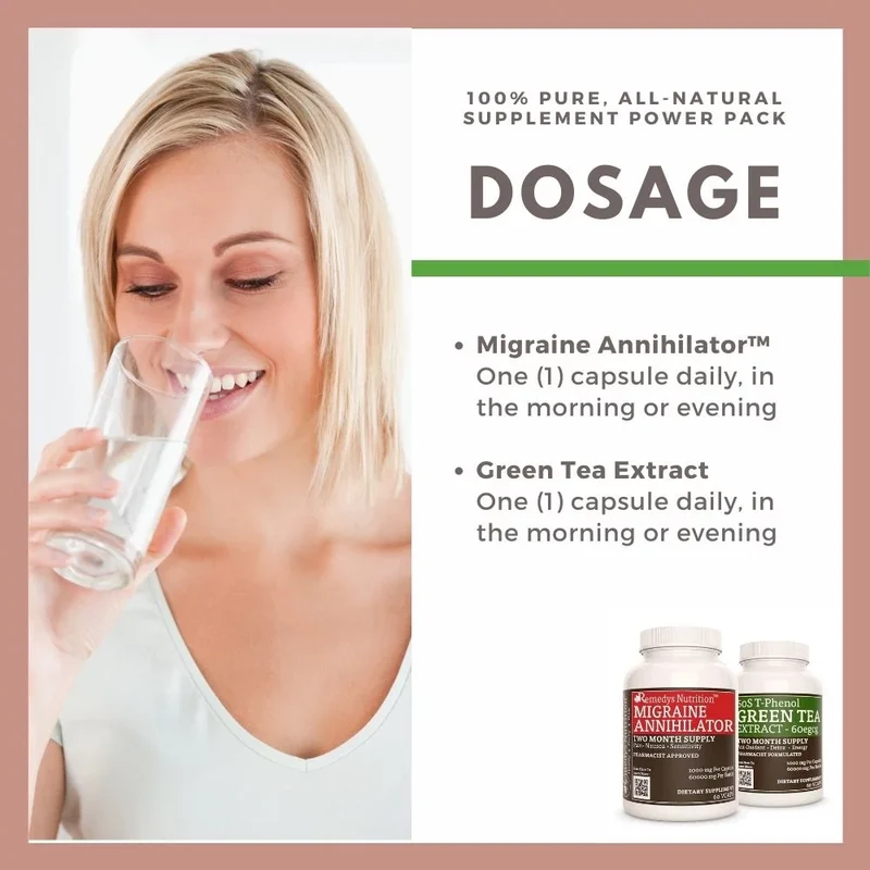 Pack d'énergie contre les maux de tête™ Deux flacons de 1000 60 mg, XNUMX capsules