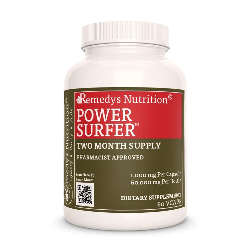 Vitamines Power Surfer™ pour l'énergie 1000 mg 60 capsules végétaliennes