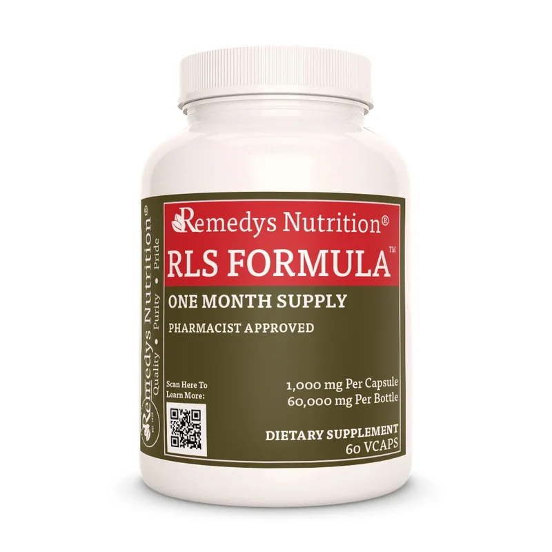 Vitamines pour le syndrome des jambes sans repos (1000 60 mg, XNUMX capsules végétaliennes)