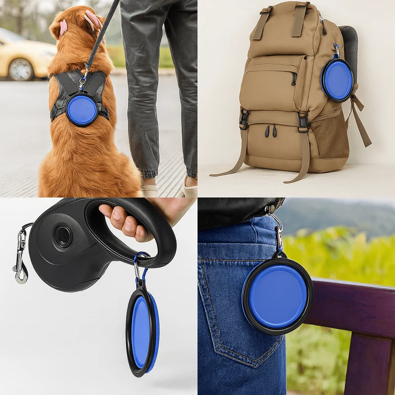 Gamelle pliante de transport pour chien