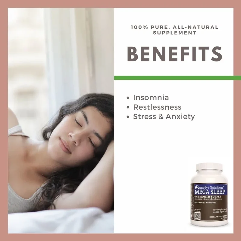 Mega Sleep™ 1000 mg 60 capsules végétaliennes