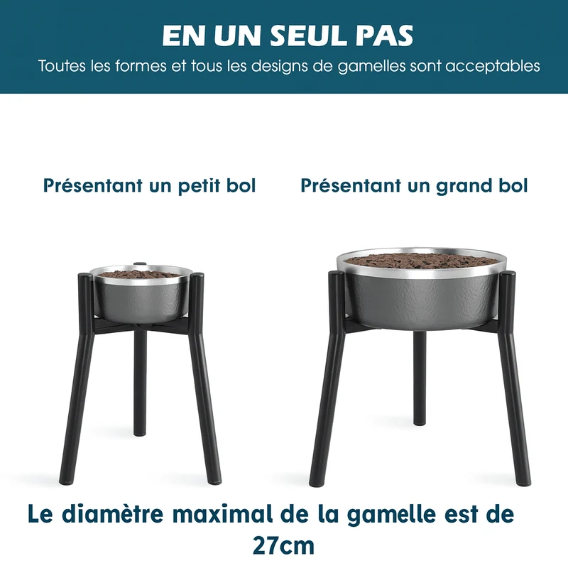 Gamelle pour chien en hauteur design