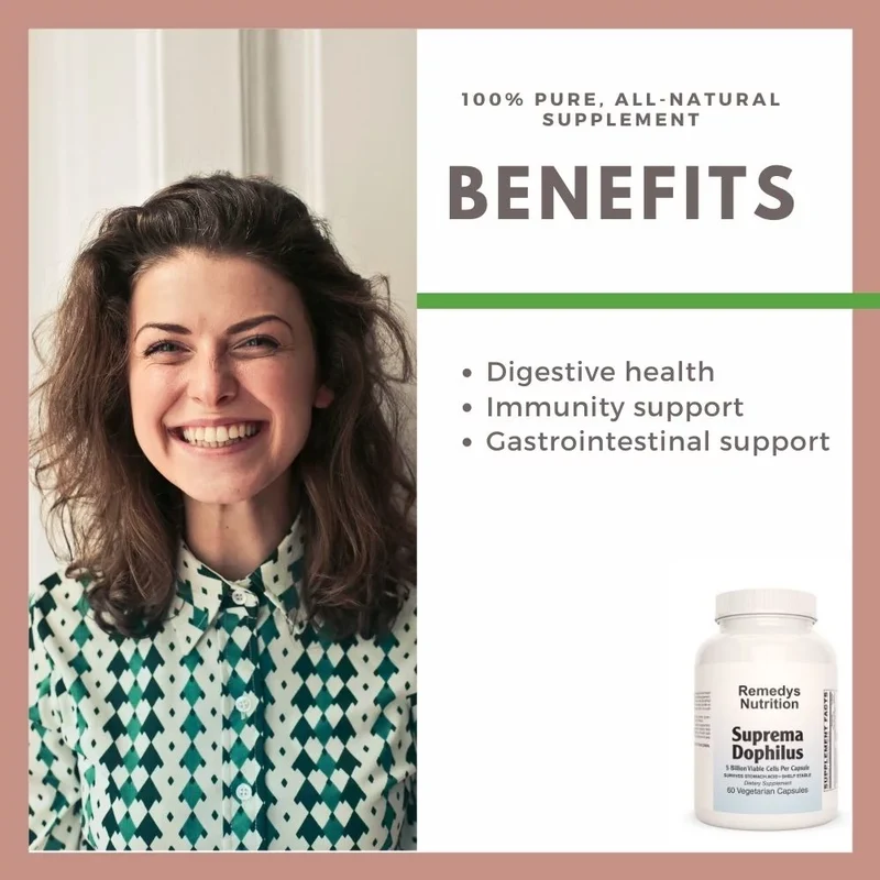 Suprema Dophilus Probiotic 60 capsules végétaliennes à enrobage entérique