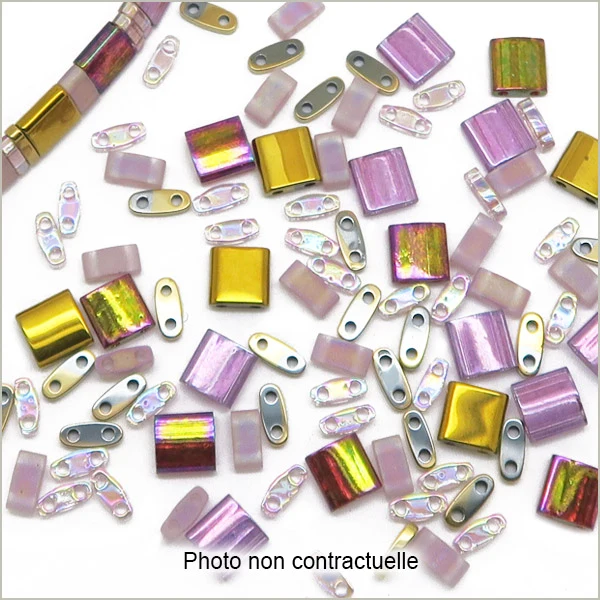 6 g de mix de perles Tila ultraviolet