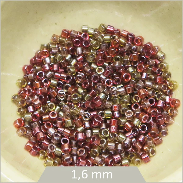 5 g de perles Miyuki Delica 11/0, DB0990 mauve irisé