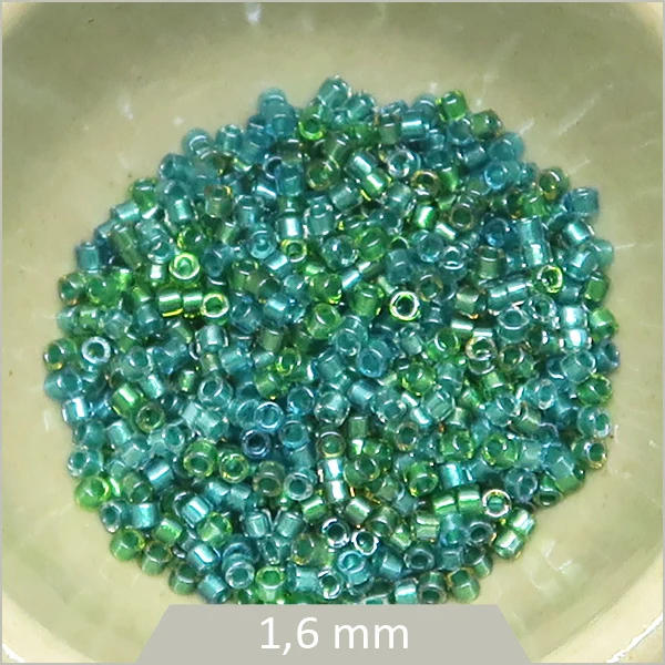 5 g de perles Miyuki Delica 11/0, DB0984 mix bleu sarcelle