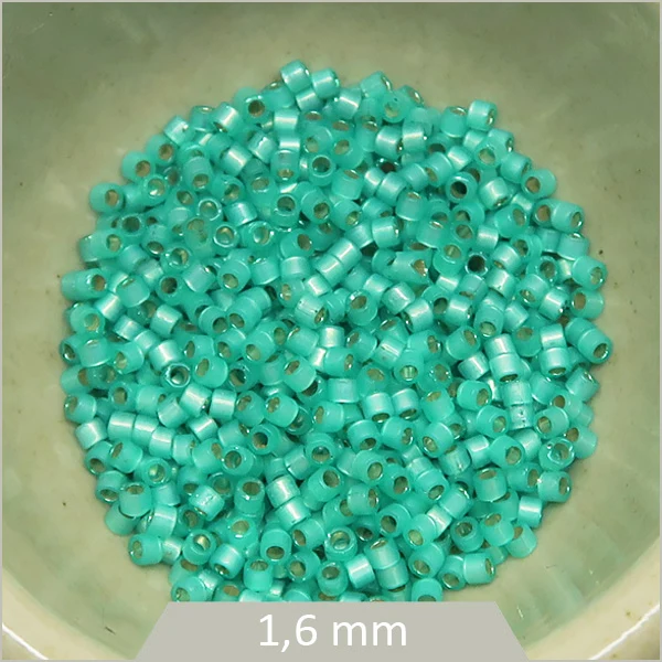 5 g de perles Miyuki Delica 11/0, DB0627 vert turquoise