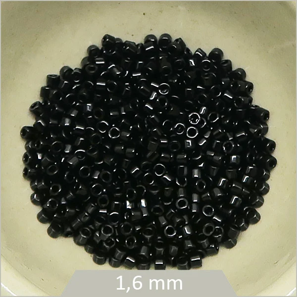 5 g de perles Miyuki Delica 11/0, DB0010 noir