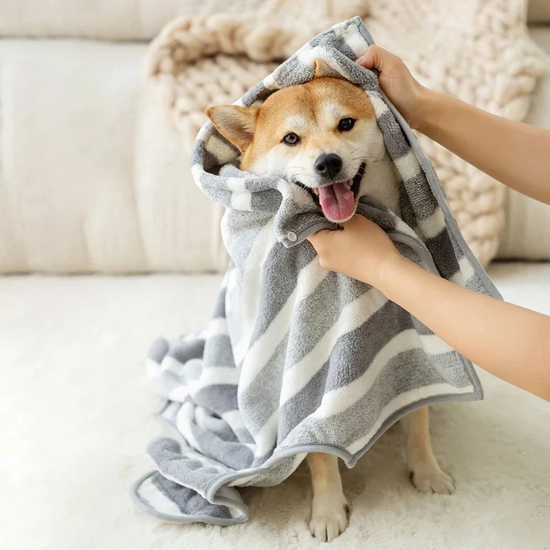 Peignoir de bain pour chien