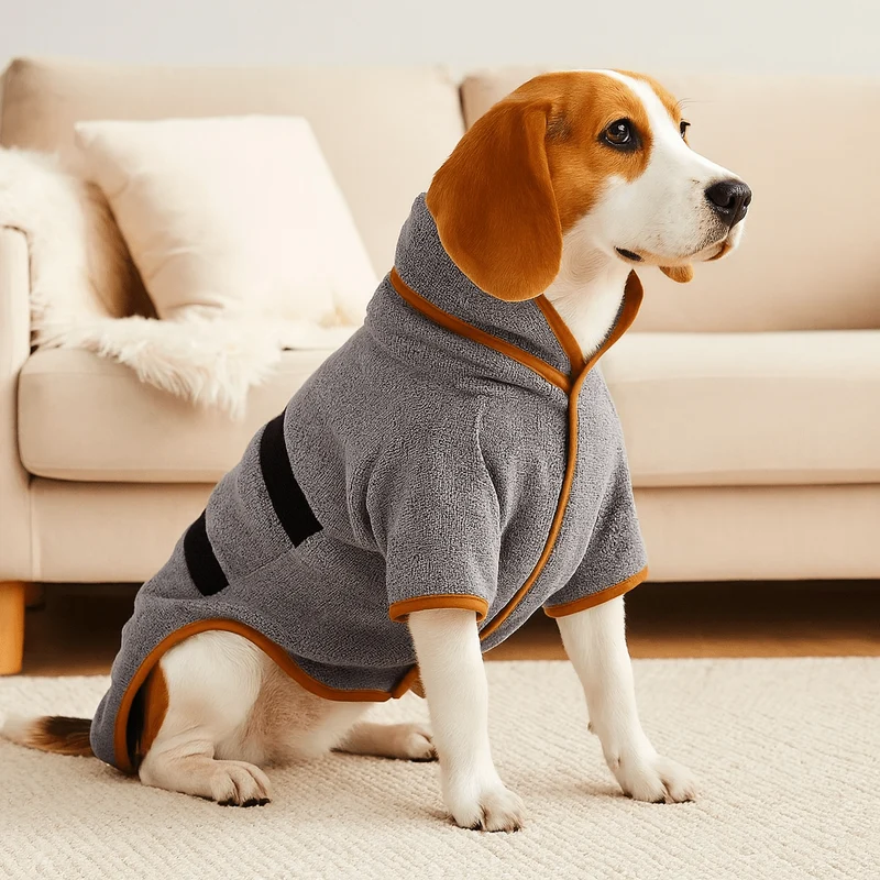 Peignoir ajustable pour chien