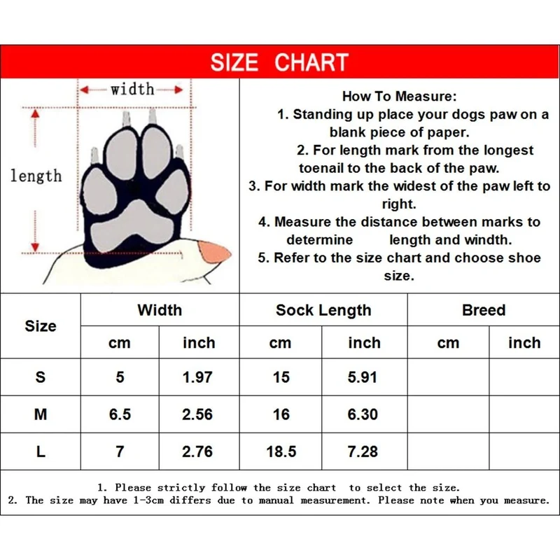 Chaussette ajustable anti-dérapante pour chien
